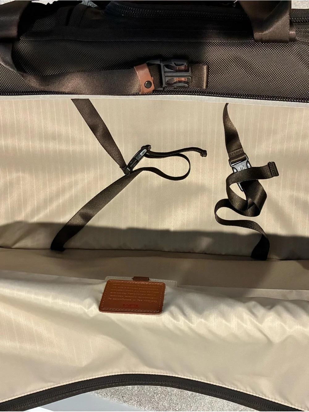 TUMI Alpha Brown Rolling Travel Duffel Bag